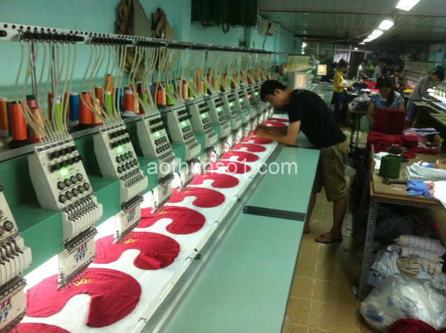 Khu in - thêu bán thành phẩm - áo Thun Asia - Công Ty TNHH May Thời Trang Asia